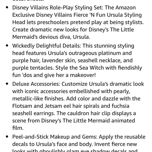 Disney Villains Ursula Style Head - Picture 2 of 2